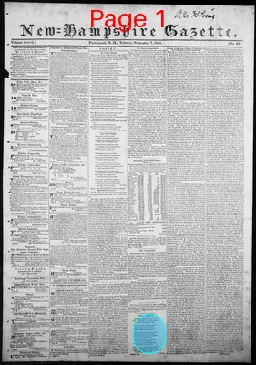 Page thumbnail for The New Hampshire Gazette