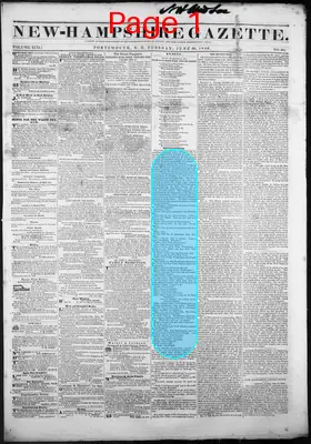 Page thumbnail for The New Hampshire Gazette