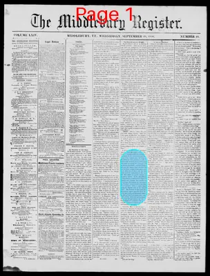 Page thumbnail for The Middlebury Register