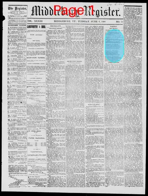 Page thumbnail for The Middlebury Register