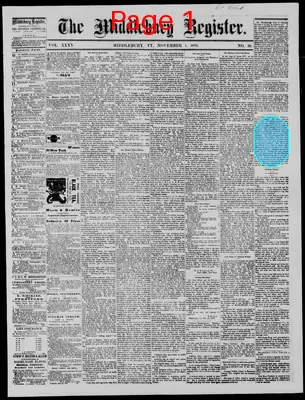 Page thumbnail for The Middlebury Register