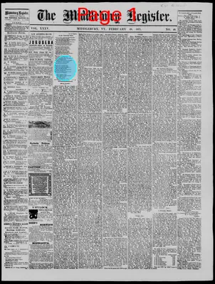 Page thumbnail for The Middlebury Register