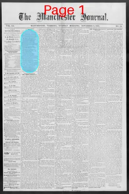 Page thumbnail for The Manchester Journal