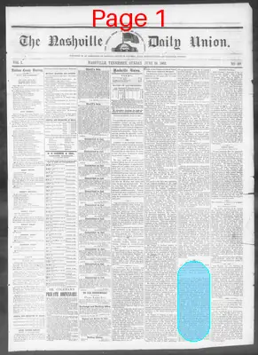 Page thumbnail for The Nashville Daily Union