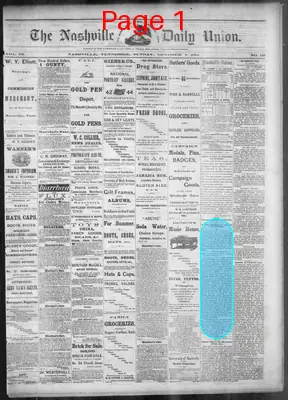 Page thumbnail for The Nashville Daily Union