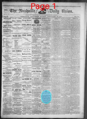 Page thumbnail for The Nashville Daily Union