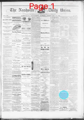 Page thumbnail for The Nashville Daily Union
