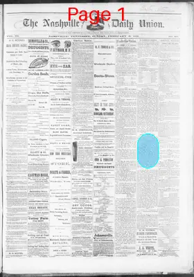 Page thumbnail for The Nashville Daily Union