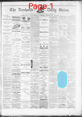 Page thumbnail for The Nashville Daily Union