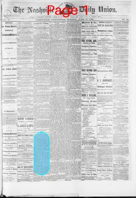 Page thumbnail for The Nashville Daily Union