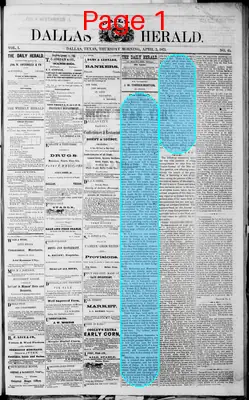 Page thumbnail for The Dallas Daily Herald