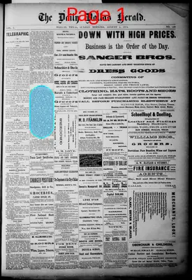 Page thumbnail for The Dallas Daily Herald