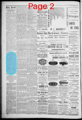 Page thumbnail for The Dallas Daily Herald