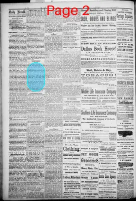 Page thumbnail for The Dallas Daily Herald
