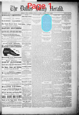 Page thumbnail for The Dallas Daily Herald