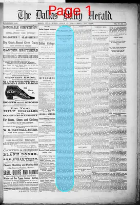 Page thumbnail for The Dallas Daily Herald