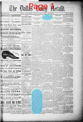 Page thumbnail for The Dallas Daily Herald