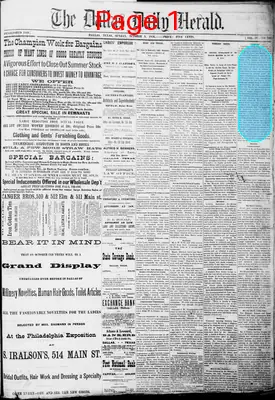 Page thumbnail for The Dallas Daily Herald