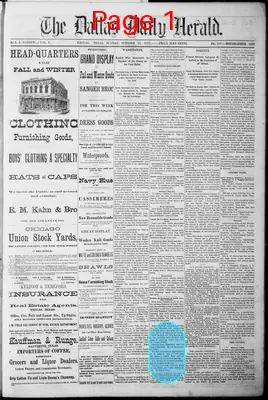 Page thumbnail for The Dallas Daily Herald