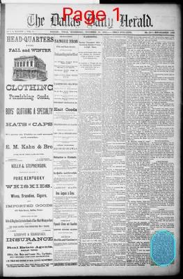 Page thumbnail for The Dallas Daily Herald