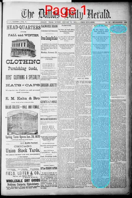 Page thumbnail for The Dallas Daily Herald