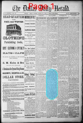 Page thumbnail for The Dallas Daily Herald