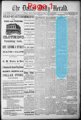 Page thumbnail for The Dallas Daily Herald