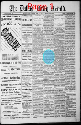 Page thumbnail for The Dallas Daily Herald