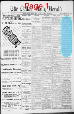 Page thumbnail for The Dallas Daily Herald