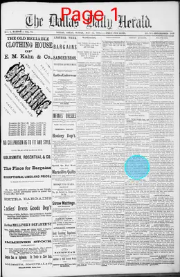 Page thumbnail for The Dallas Daily Herald