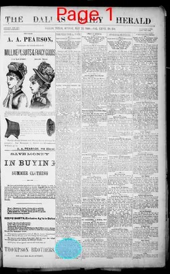 Page thumbnail for The Dallas Daily Herald
