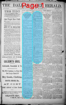 Page thumbnail for The Dallas Daily Herald