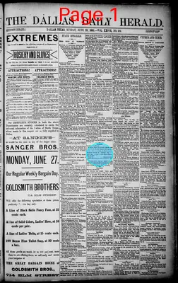 Page thumbnail for The Dallas Daily Herald