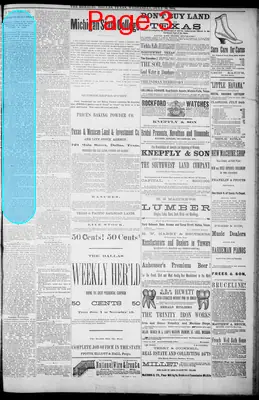 Page thumbnail for The Dallas Daily Herald