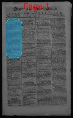Page thumbnail for Gazette Of The United States & Evening Advertiser
