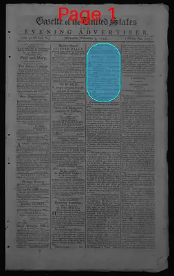 Page thumbnail for Gazette Of The United States & Evening Advertiser