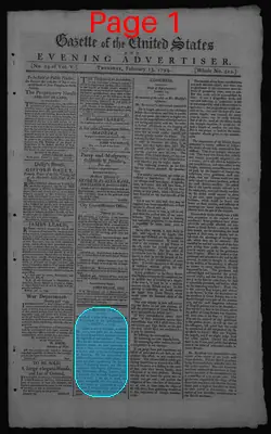 Page thumbnail for Gazette Of The United States & Evening Advertiser
