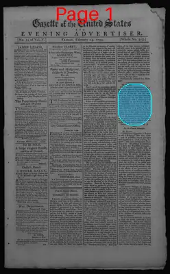Page thumbnail for Gazette Of The United States & Evening Advertiser