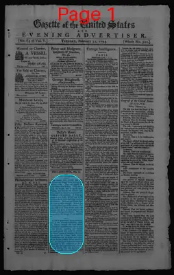 Page thumbnail for Gazette Of The United States & Evening Advertiser