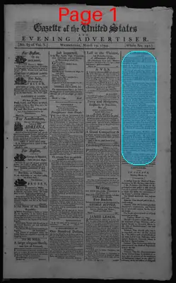 Page thumbnail for Gazette Of The United States & Evening Advertiser