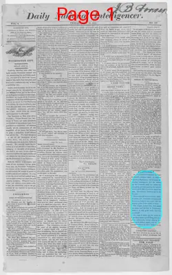 Page thumbnail for Daily National Intelligencer
