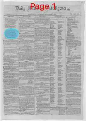 Page thumbnail for Daily National Intelligencer