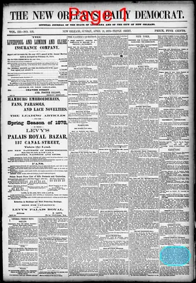 Page thumbnail for The New Orleans Daily Democrat