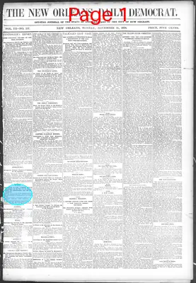 Page thumbnail for The New Orleans Daily Democrat