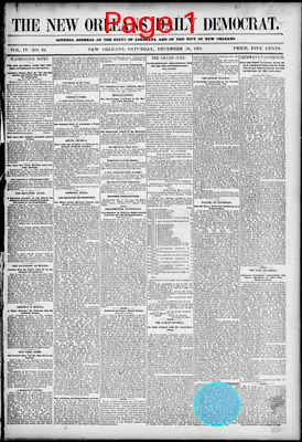 Page thumbnail for The New Orleans Daily Democrat
