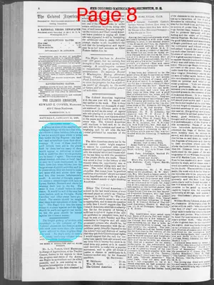 Page thumbnail for The Colored American