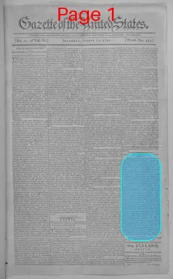Page thumbnail for Gazette Of The United States