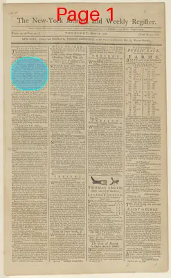 Page thumbnail for The New York Journal, And Weekly Register