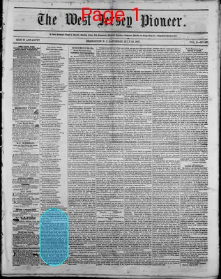 Page thumbnail for West Jersey Pioneer