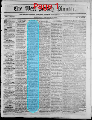 Page thumbnail for West Jersey Pioneer